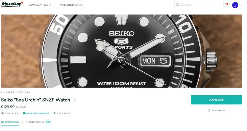 Seiko Sea Urchin SNZF Watch